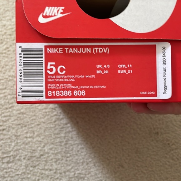 New Nike Tanjun size 5c - Picture 4 of 5